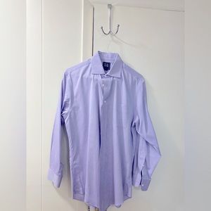 JoS. A. Bank Traveler Collection tailored fit purple shirt size 15 1/2 x 32